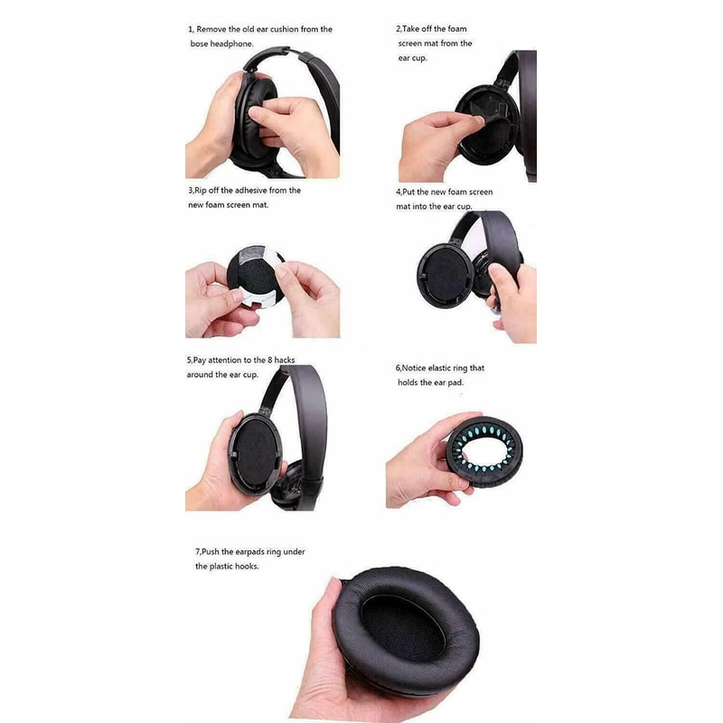 Replacement Ear Pads Cushion For Bose Headphones Premium Ear Cushion Pads For Comfort 7