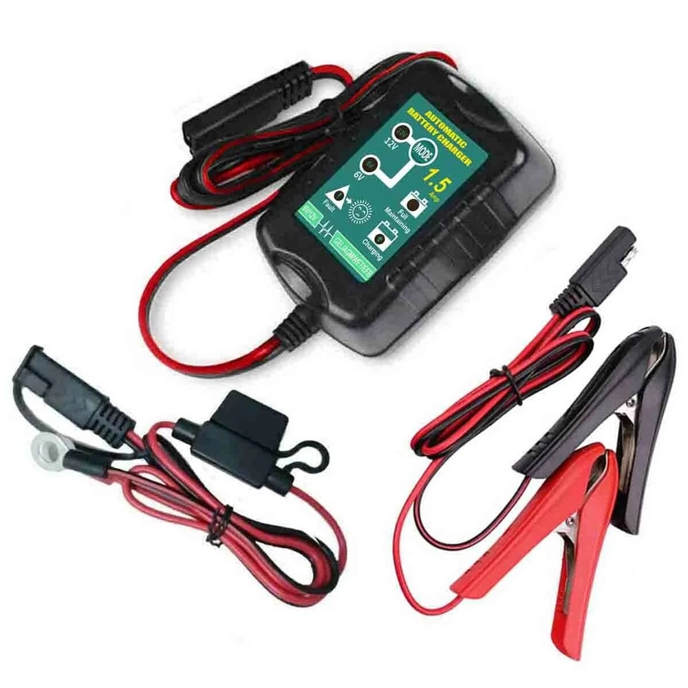 Auto Trickle Charger Battery Charger Maintainer For WET GEL AGM Batteries Ideal For Vehicles And Bo 5