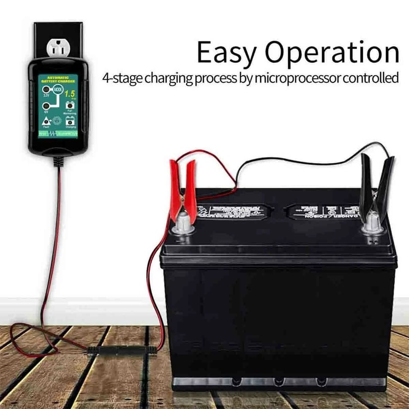 Auto Trickle Charger Battery Charger Maintainer For WET GEL AGM Batteries Ideal For Vehicles And Bo 2