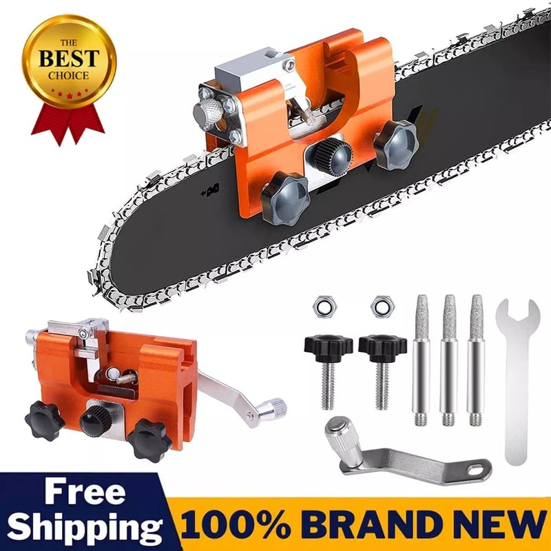 Portable Chainsaw Chain Sharpening Jig Hand Crank Timberline Sharpener Tool Set For Timely And Accu