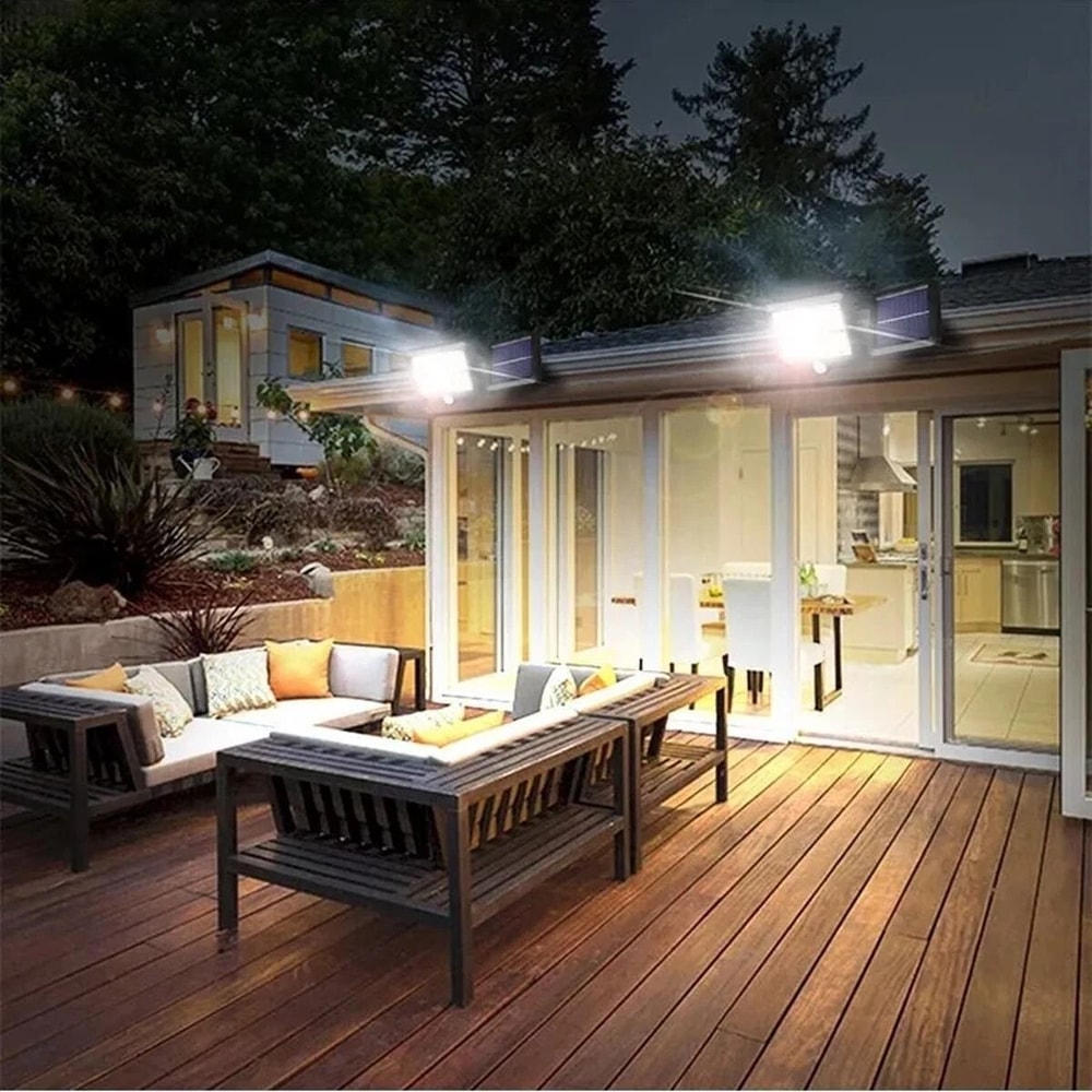 Outdoor LED Solar Street Lights Motion Sensor Flood Lamp Security Wall Light 0