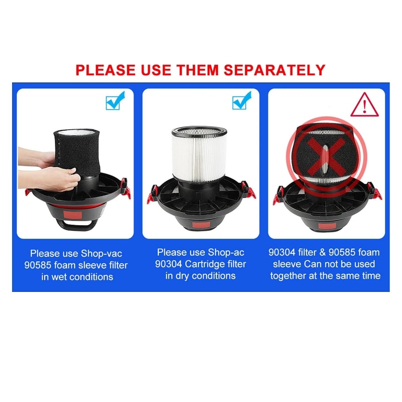 Genie Shop Wet Dry Vacuums Foam Sleeve Filter Durable Washable Vacuum Filter For Reliable Cleaning 4