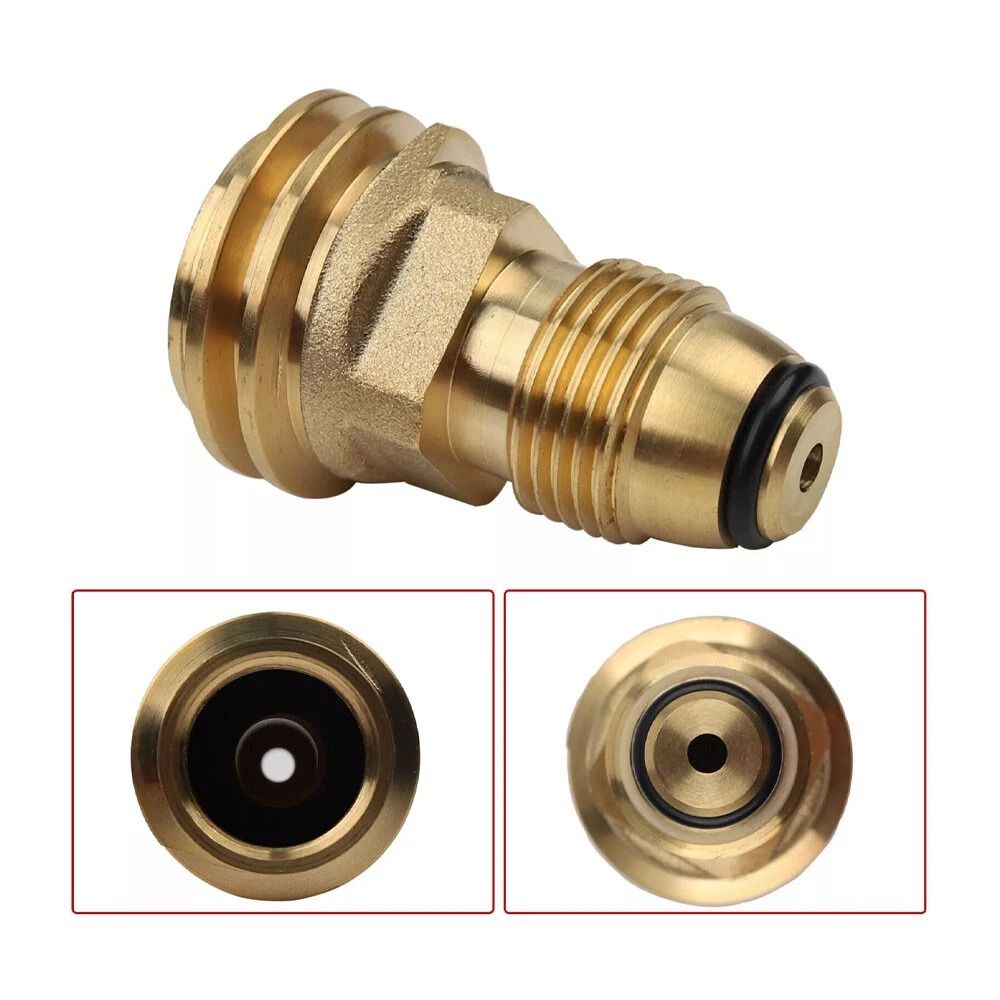 Tank Valve To Type Fitting POL To Propane Tank Adapter For BBQ RV Heater Use 5