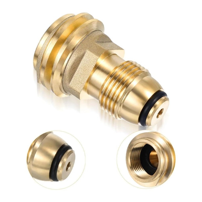 Tank Valve To Type Fitting POL To Propane Tank Adapter For BBQ RV Heater Use 7