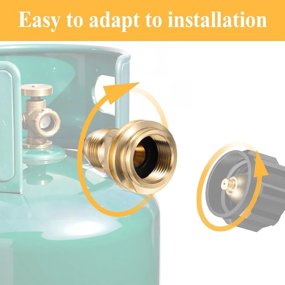 Tank Valve To Type Fitting POL To Propane Tank Adapter For BBQ RV Heater Use 4