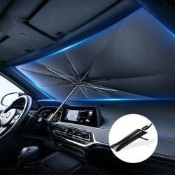 retractable sunshade, foldable car windshield, heat sunshade tool, sun protection for cars and trucks