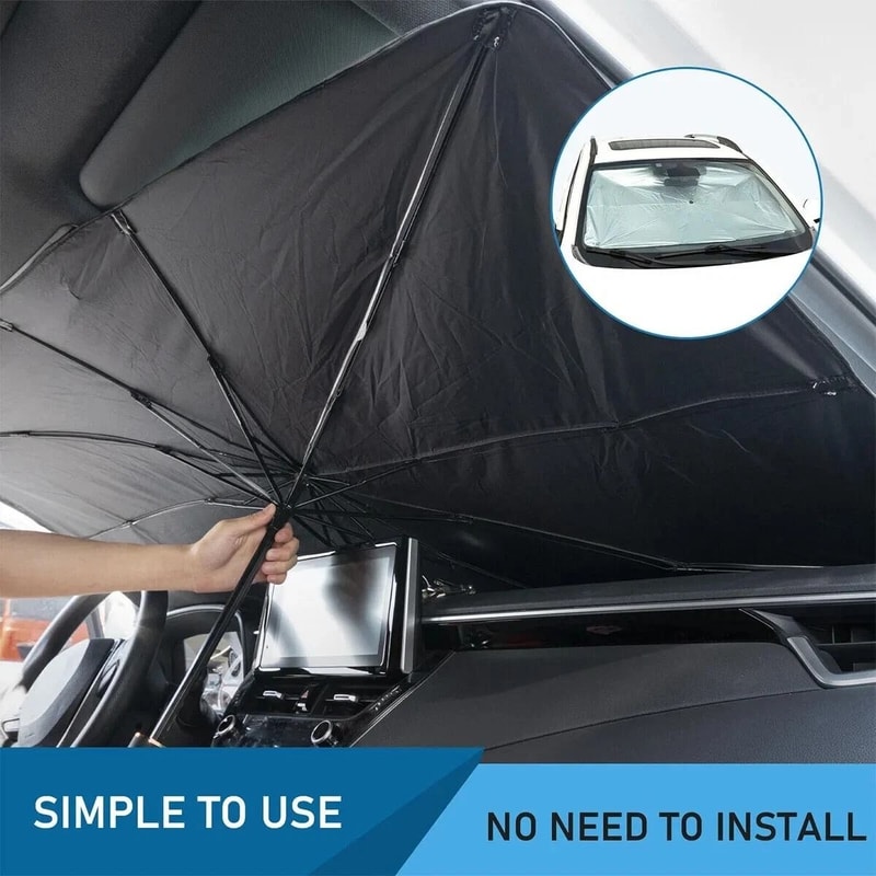 Retractable Sunshade Foldable Car Windshield Heat Sunshade Tool Sun Protection For Cars And Trucks 2