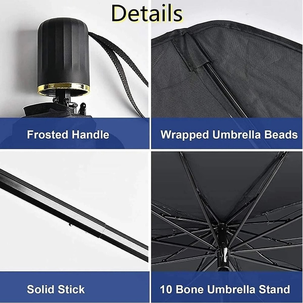 Retractable Sunshade Foldable Car Windshield Heat Sunshade Tool Sun Protection For Cars And Trucks 7