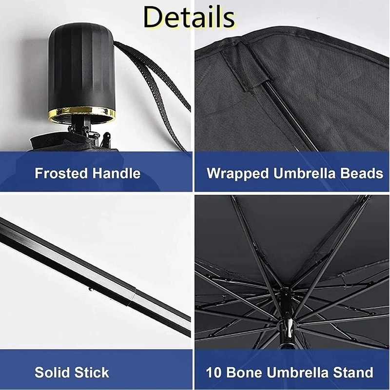 Retractable Sunshade Foldable Car Windshield Heat Sunshade Tool Sun Protection For Cars And Trucks 7