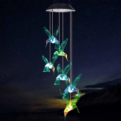 retro hummingbird wind chimes, outdoor wind bell for home, garden, patio decoration