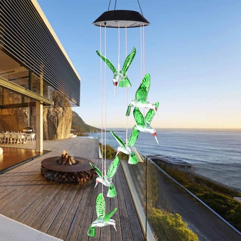Retro Hummingbird Wind Chimes Outdoor Wind Bell For Home Garden Patio Decoration 3
