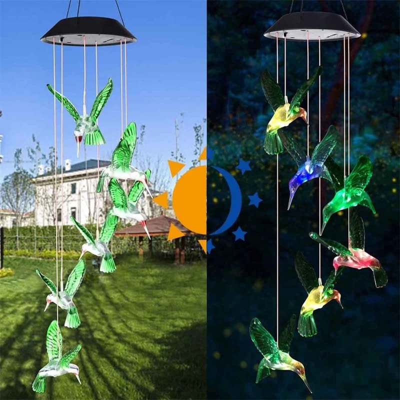 Retro Hummingbird Wind Chimes Outdoor Wind Bell For Home Garden Patio Decoration 4