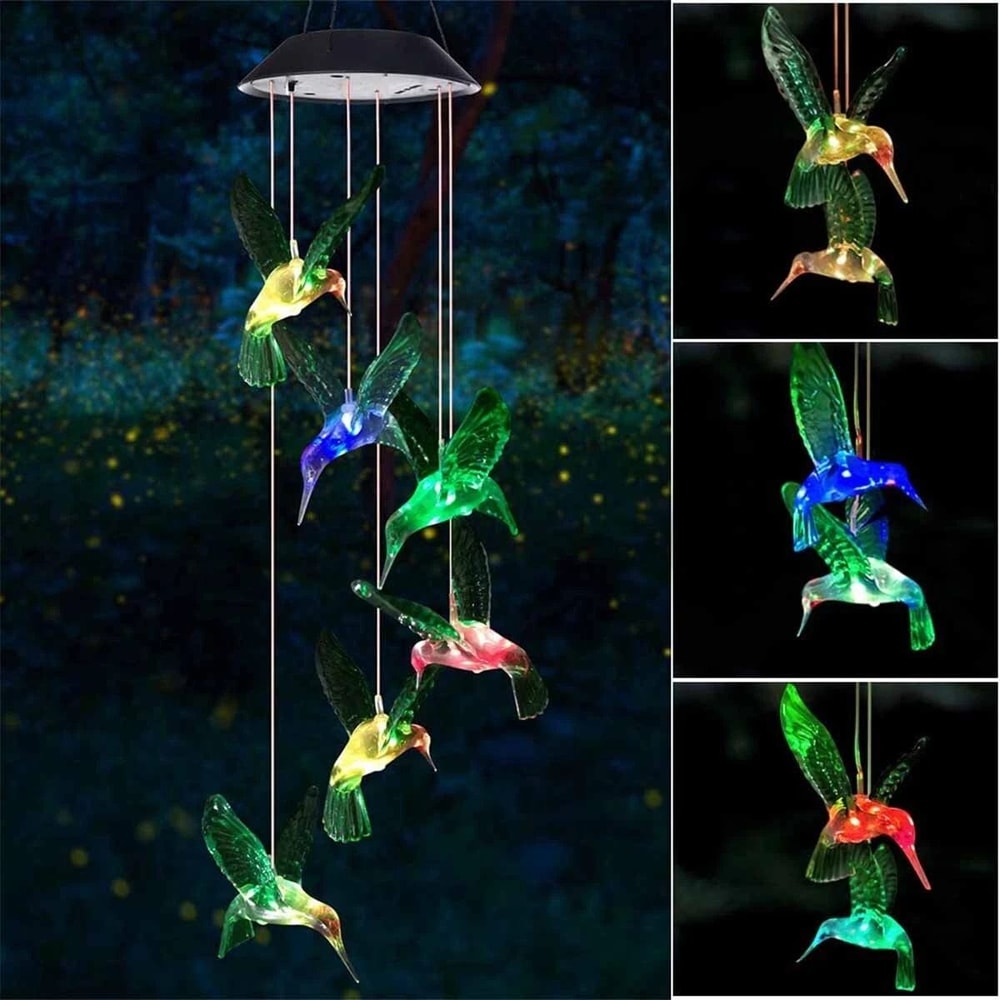 Retro Hummingbird Wind Chimes Outdoor Wind Bell For Home Garden Patio Decoration 5