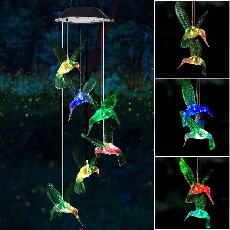 Retro Hummingbird Wind Chimes Outdoor Wind Bell For Home Garden Patio Decoration 5