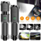 Tactical Police Super Bright Torch Rechargeable LED Flashlight Zoomable 3 Modes Waterproof Compact 8