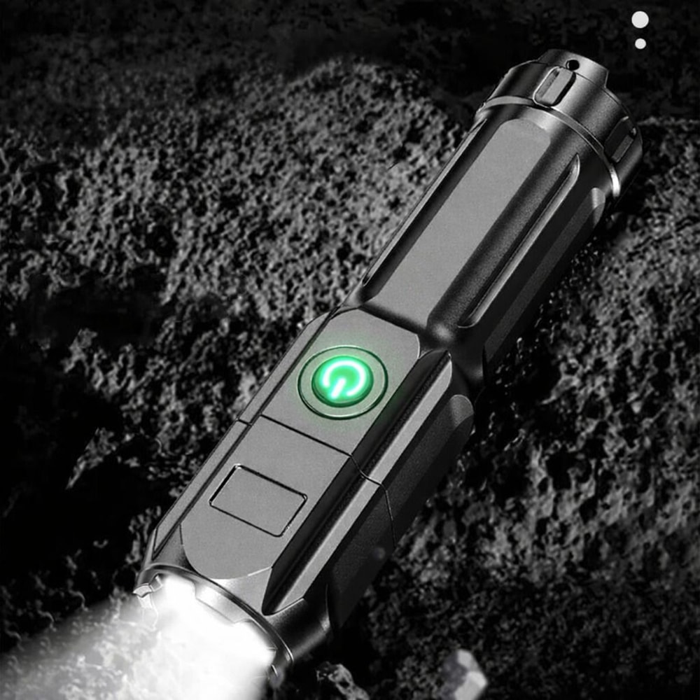 Tactical Police Super Bright Torch Rechargeable LED Flashlight Zoomable 3 Modes Waterproof Compact 0