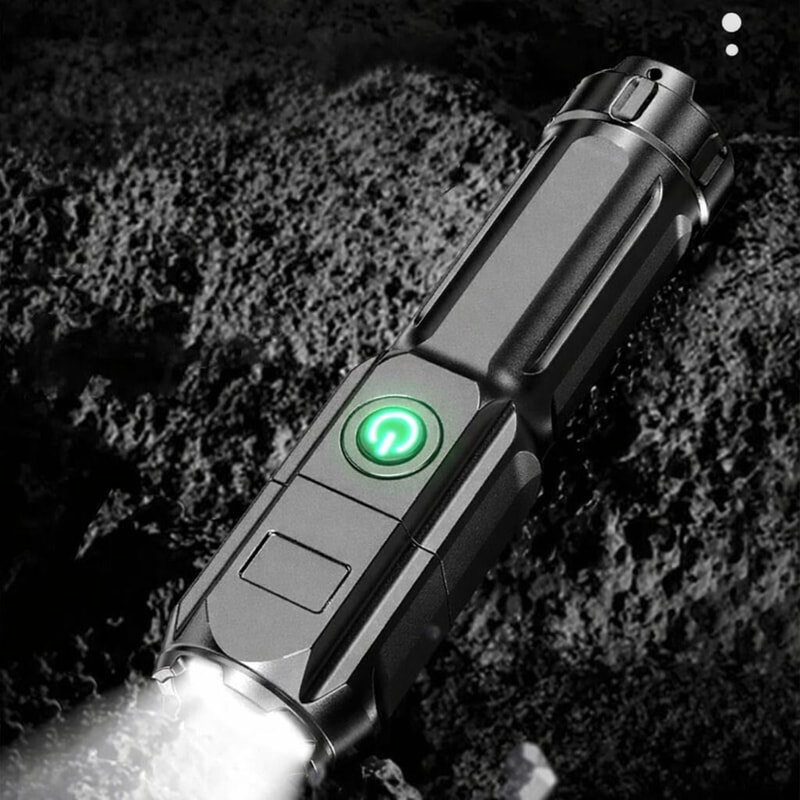 Tactical Police Super Bright Torch Rechargeable LED Flashlight Zoomable 3 Modes Waterproof Compact 0