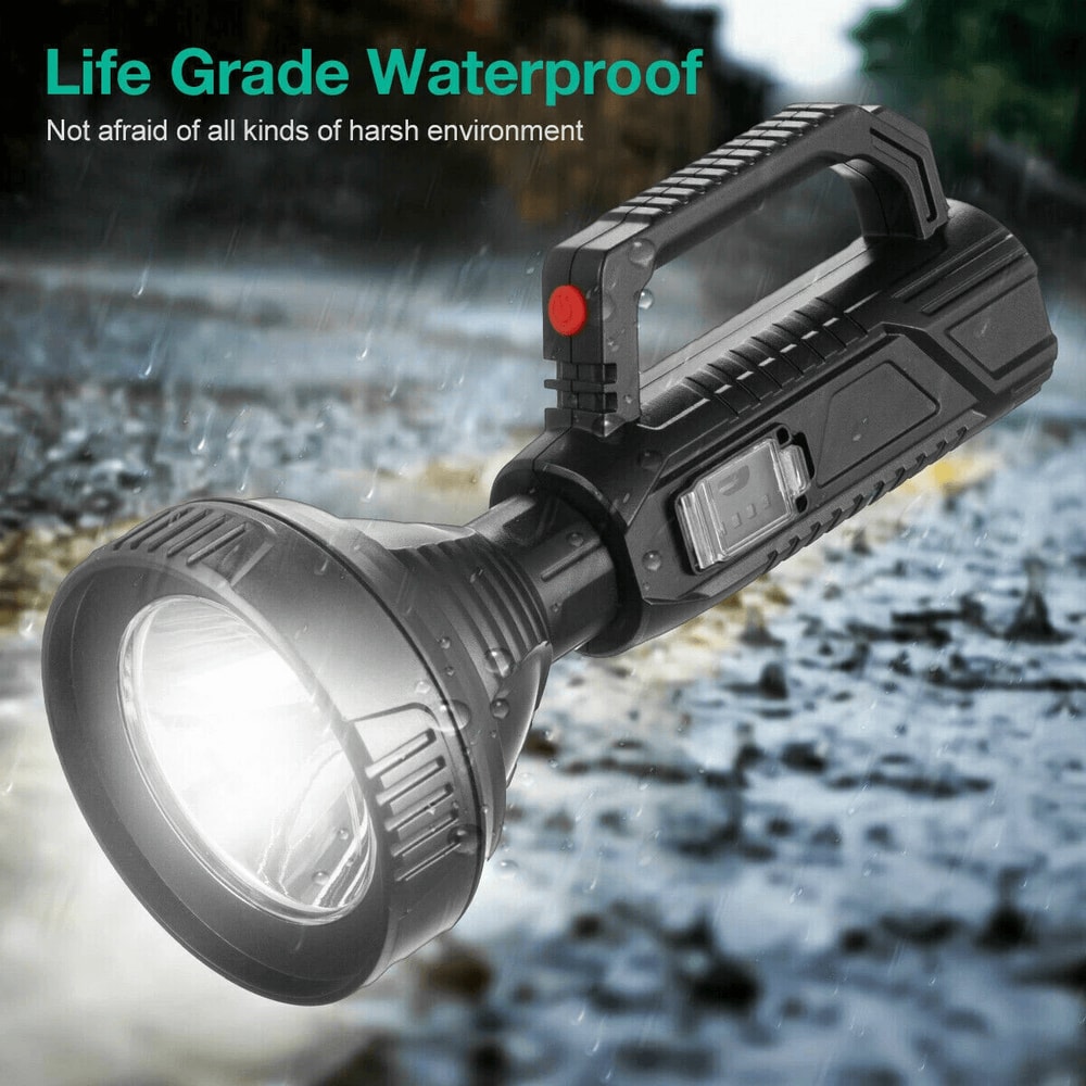 Super Bright Rechargeable LED Searchlight Portable Handheld Spotlight Flashlight For Emergencies O 7