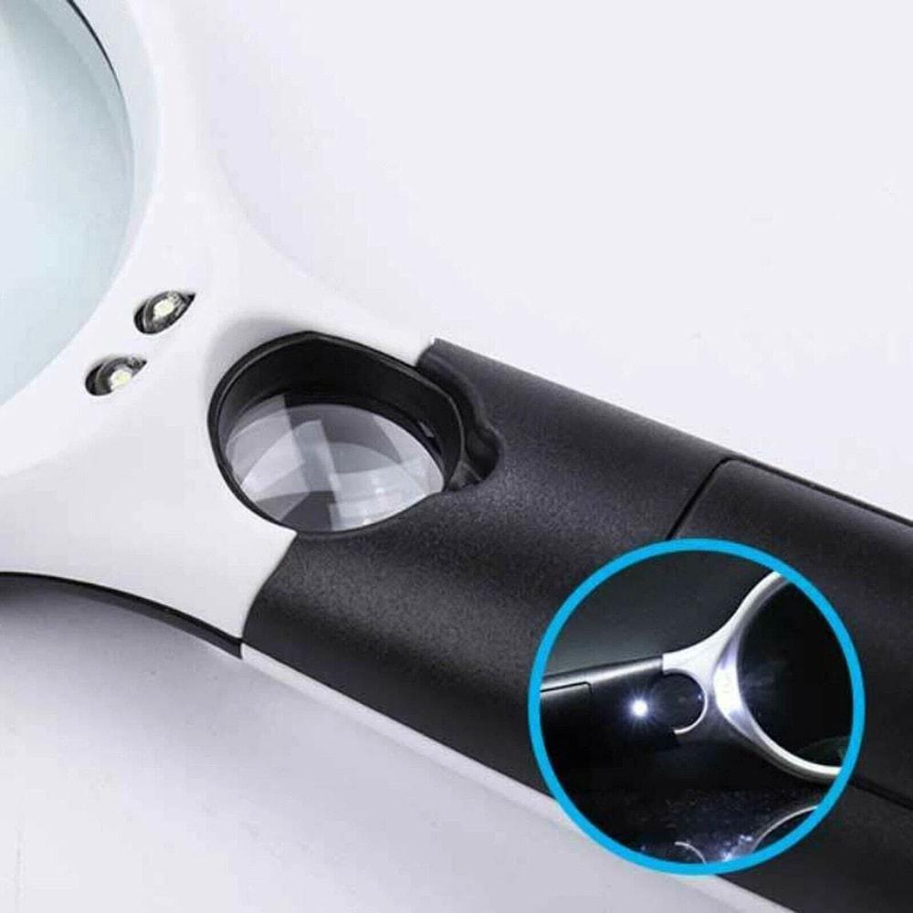 Handheld Magnifier 45X LED Light Reading Lens Jewelry Loupe Magnifying Glass For Detailed Viewing 3