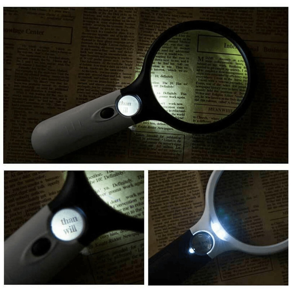 Handheld Magnifier 45X LED Light Reading Lens Jewelry Loupe Magnifying Glass For Detailed Viewing 6