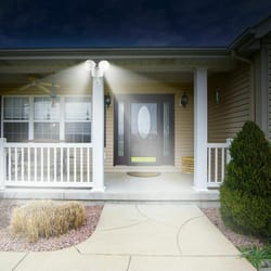 outdoor solar led street light with motion sensor, remote control, yard flood wall lamp for security and illumination