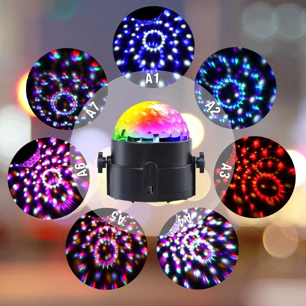 Strobe LED DJ Ball Disco Party Lights Sound Activated Bulb Colorful Dance Lamp Decor For Parties An 7