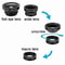 3 In1 Lens Kit Fish Eye Wide Angle Macro Telephoto Lens Camera Accessory For IPhone 2