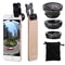 3 In1 Lens Kit Fish Eye Wide Angle Macro Telephoto Lens Camera Accessory For IPhone 4