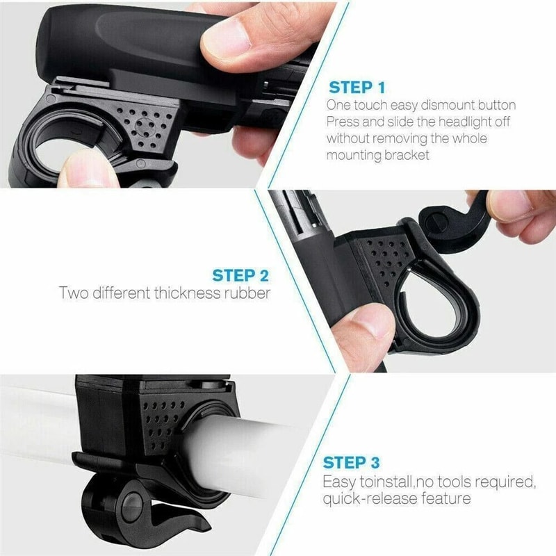 USB Rechargeable LED Bicycle Bike Front Headlight And Rear Tail Light Set HighPower Brightness Dura