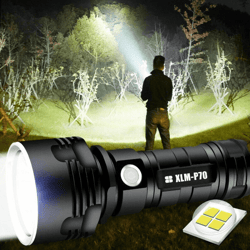 super led core tactical torch usb, super-bright flashlight for outdoor adventures, waterproof