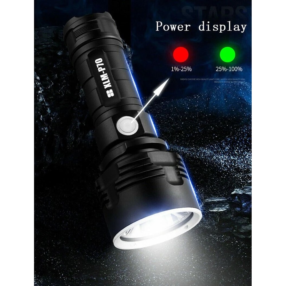 Super LED CORE Tactical Torch USB Superbright Flashlight For Outdoor Adventures Waterproof 4