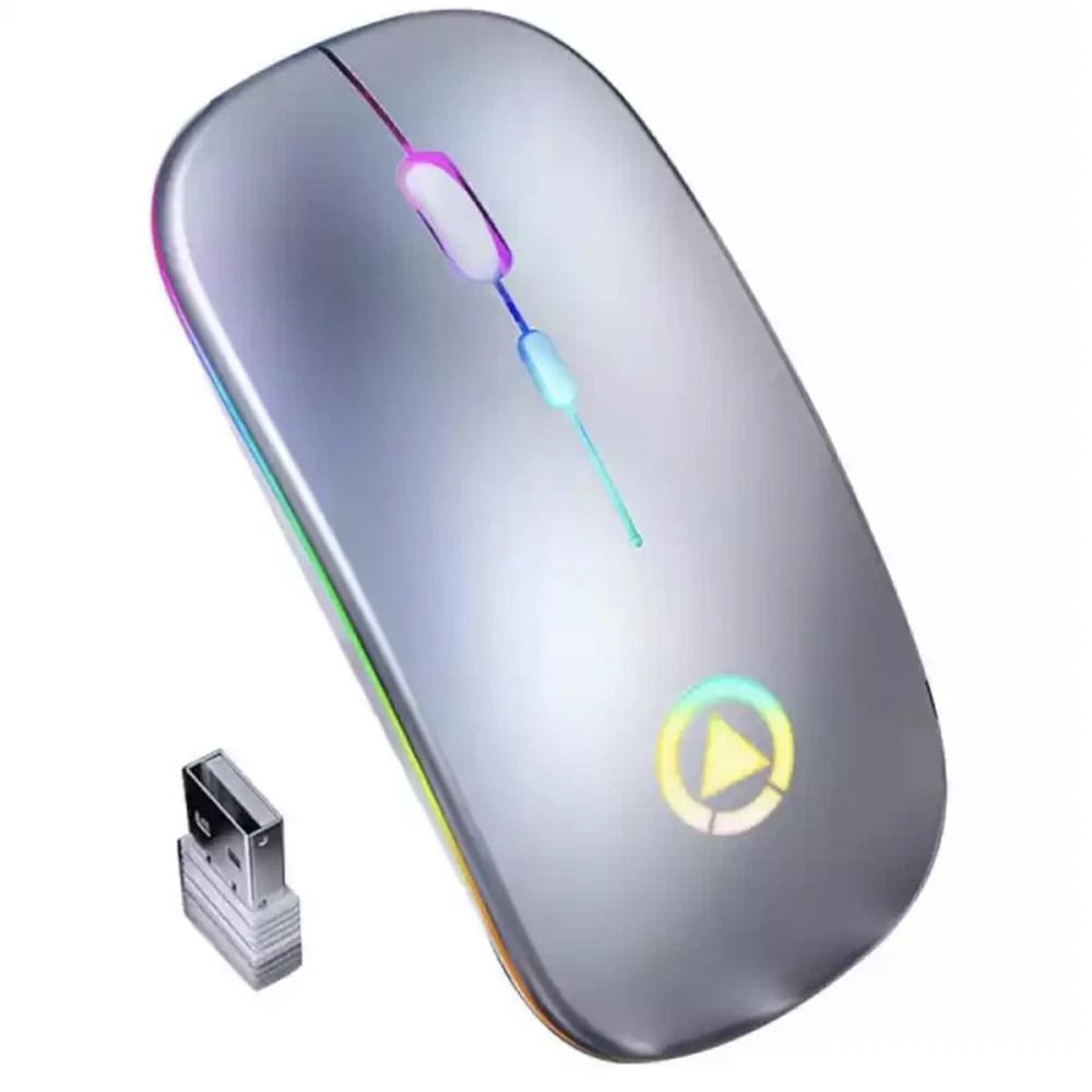 Cordless Mice For PC Laptop Wireless Optical Mouse USB Rechargeable RGB 9