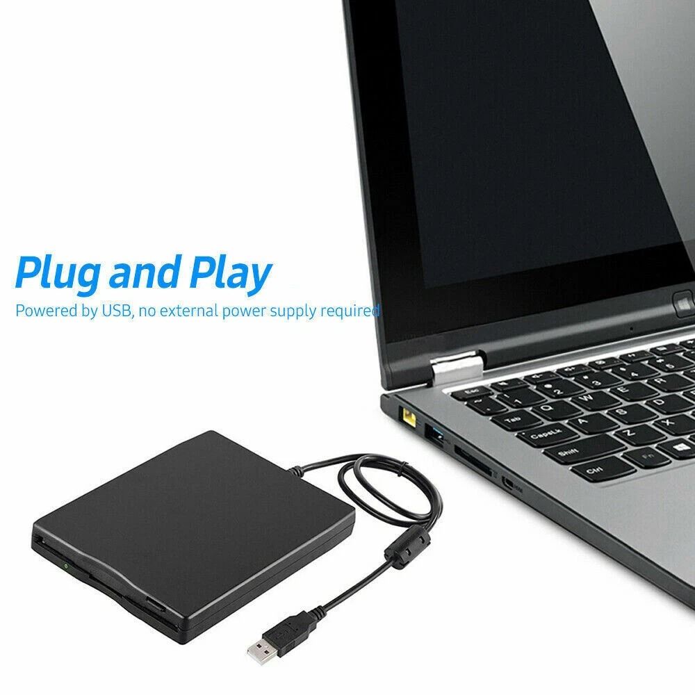 USB External Floppy Disk Drive Data Storage For Laptop PC 7