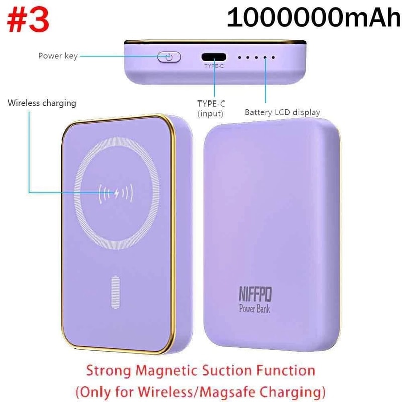 Portable Fast Charger Power Bank Wireless External Battery Backup For Mobile Devices 7