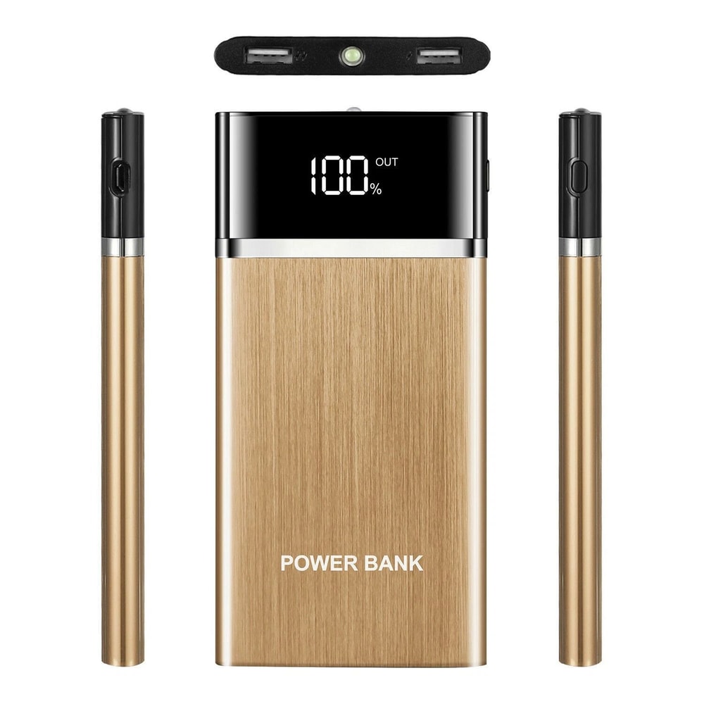 Ultra Thin Superslim Portable Power Bank LCD LED Dual USB Battery Backup Charger Perfect For Fast C 11