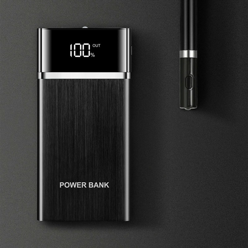 Ultra Thin Superslim Portable Power Bank LCD LED Dual USB Battery Backup Charger Perfect For Fast C 9
