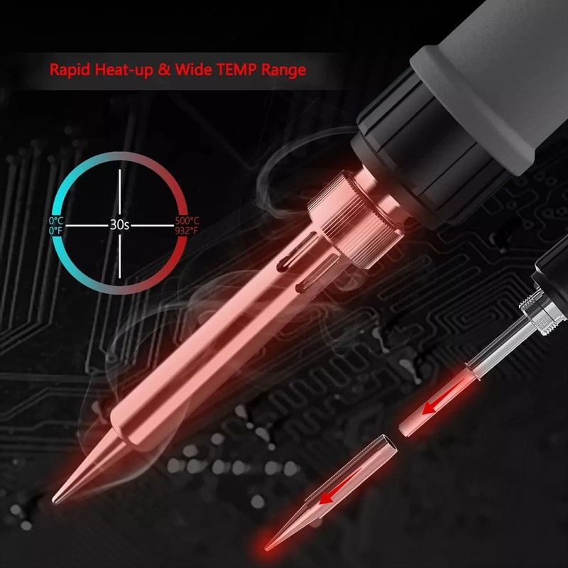 Adjustable Digital Electric Soldering Iron Kit Welding Tool Solder Gun Ideal For DIY And Repairs 8