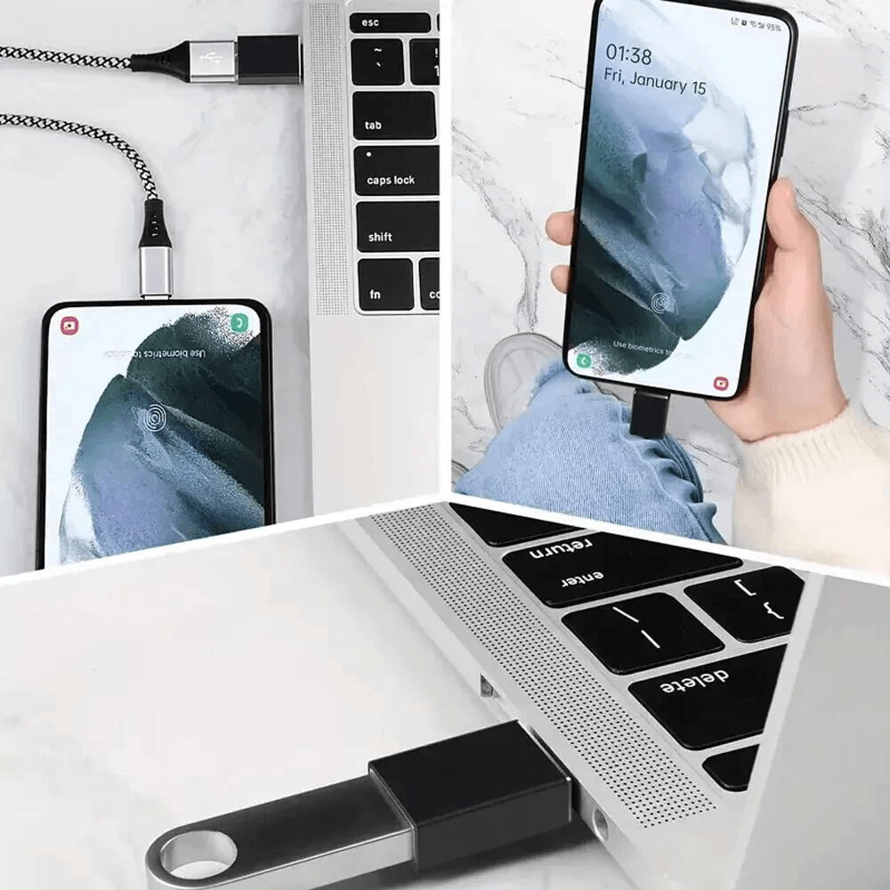 OTG Type C Android Phone Adapter USBC Male To USB A Female Converter For Fast Data Transfer 0