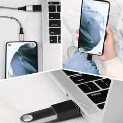 otg type c android phone adapter, usb-c male to usb a female converter for fast data transfer