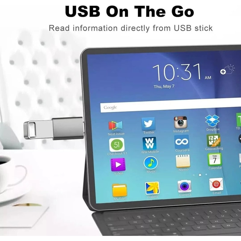 OTG Type C Android Phone Adapter USBC Male To USB A Female Converter For Fast Data Transfer 3