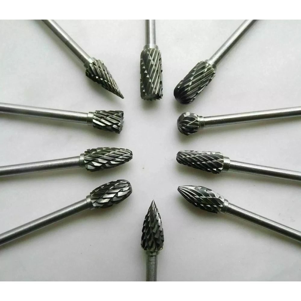 Tungsten Carbide Burr Bit Cutting Carving Burr Dremel Rotary Shank 2