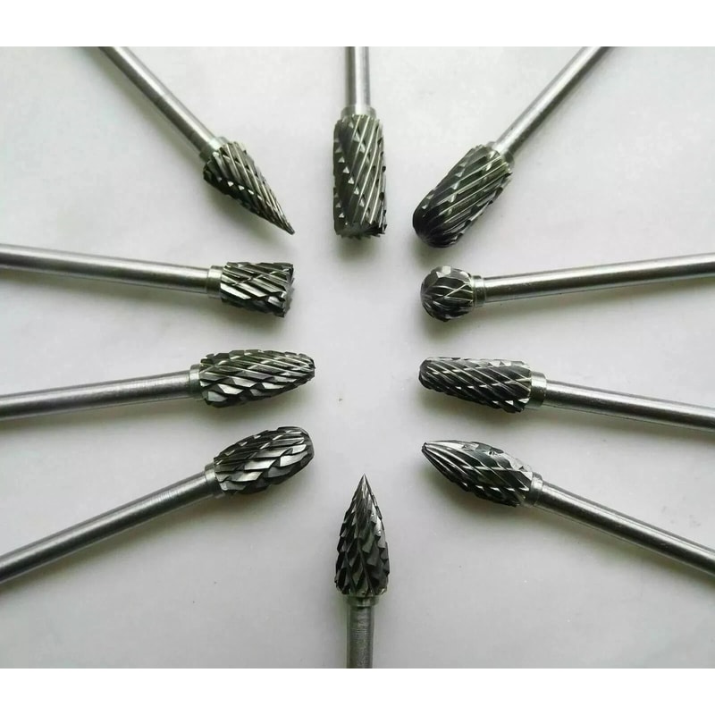 Tungsten Carbide Burr Bit Cutting Carving Burr Dremel Rotary Shank 2