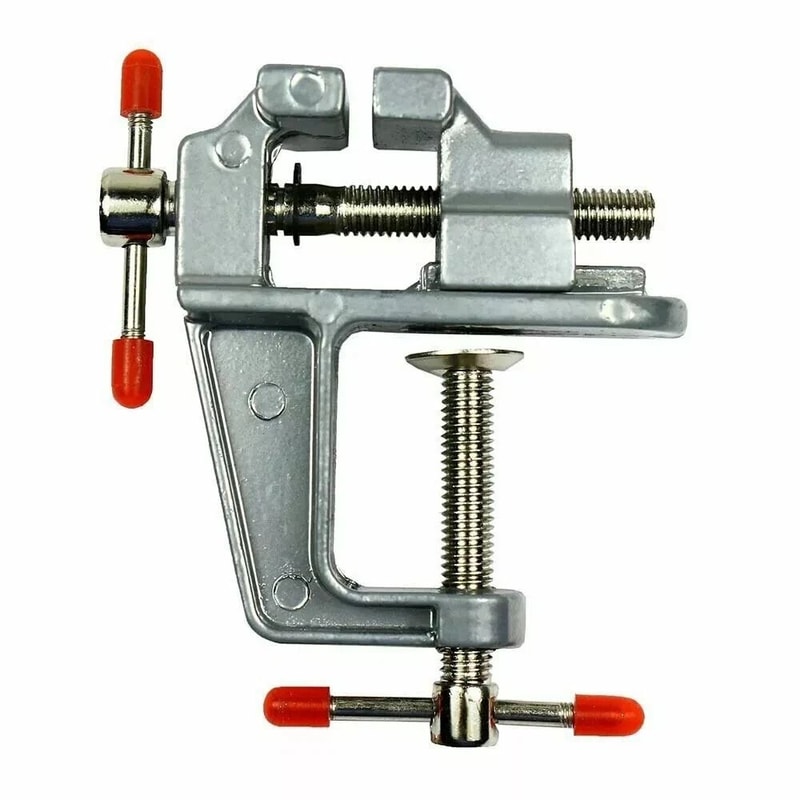 Miniature Vise Small Jewelers Tool Clamp On Bench Vice For Hobbyists Aluminum 0