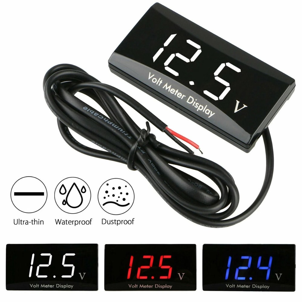 Digital LED Voltmeter Panel Meter Voltage Gauge For Car Motorcycle Automotive LED Display 6