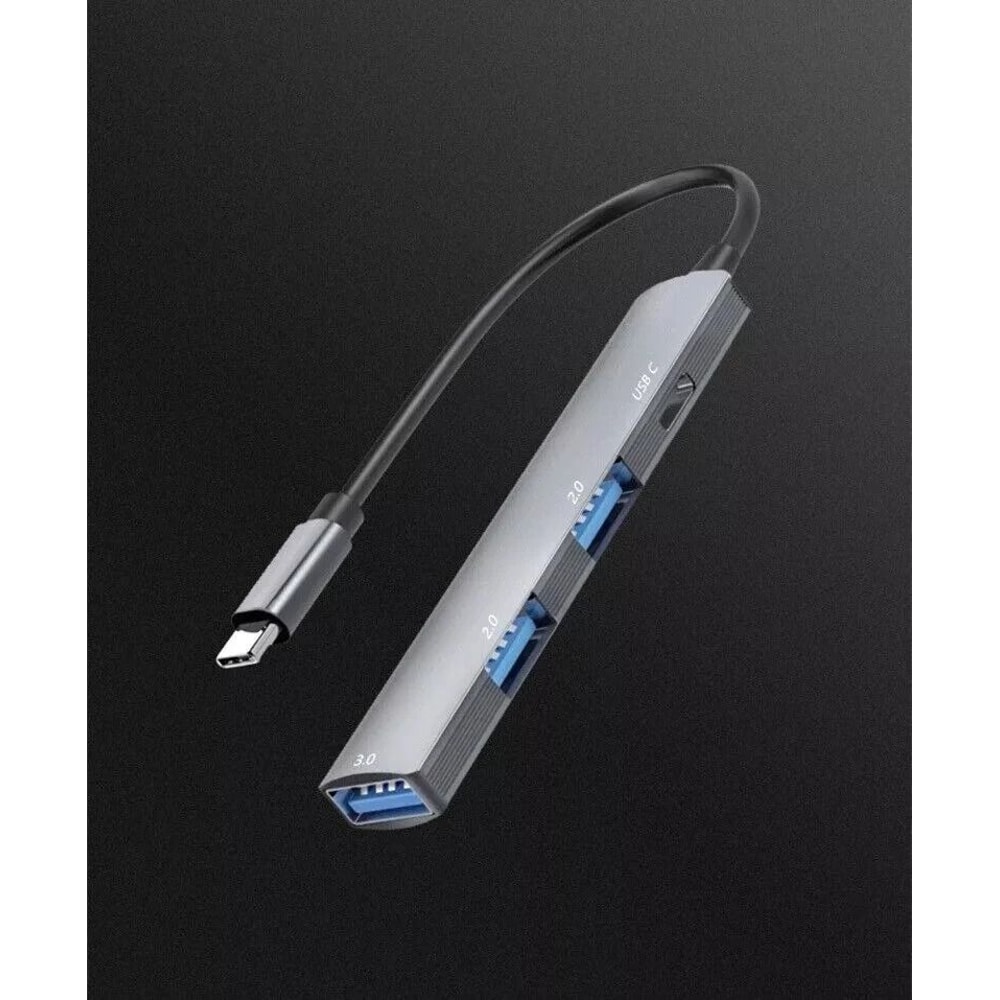 4Port USB C HUB Adapter HighSpeed Multi USB Splitter For PC Laptop Macbook Fast And Efficient 3