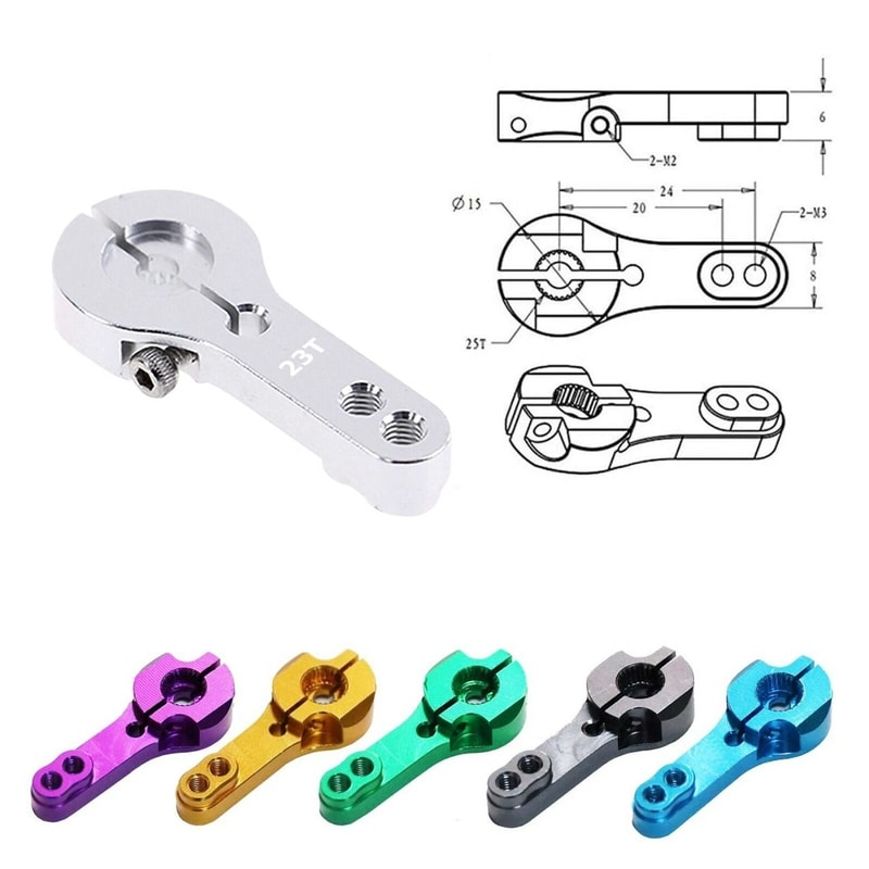 POWER HD Multi Color 23T Servo Horn HighQuality RC Servo Accessory Compatible With Motors 5