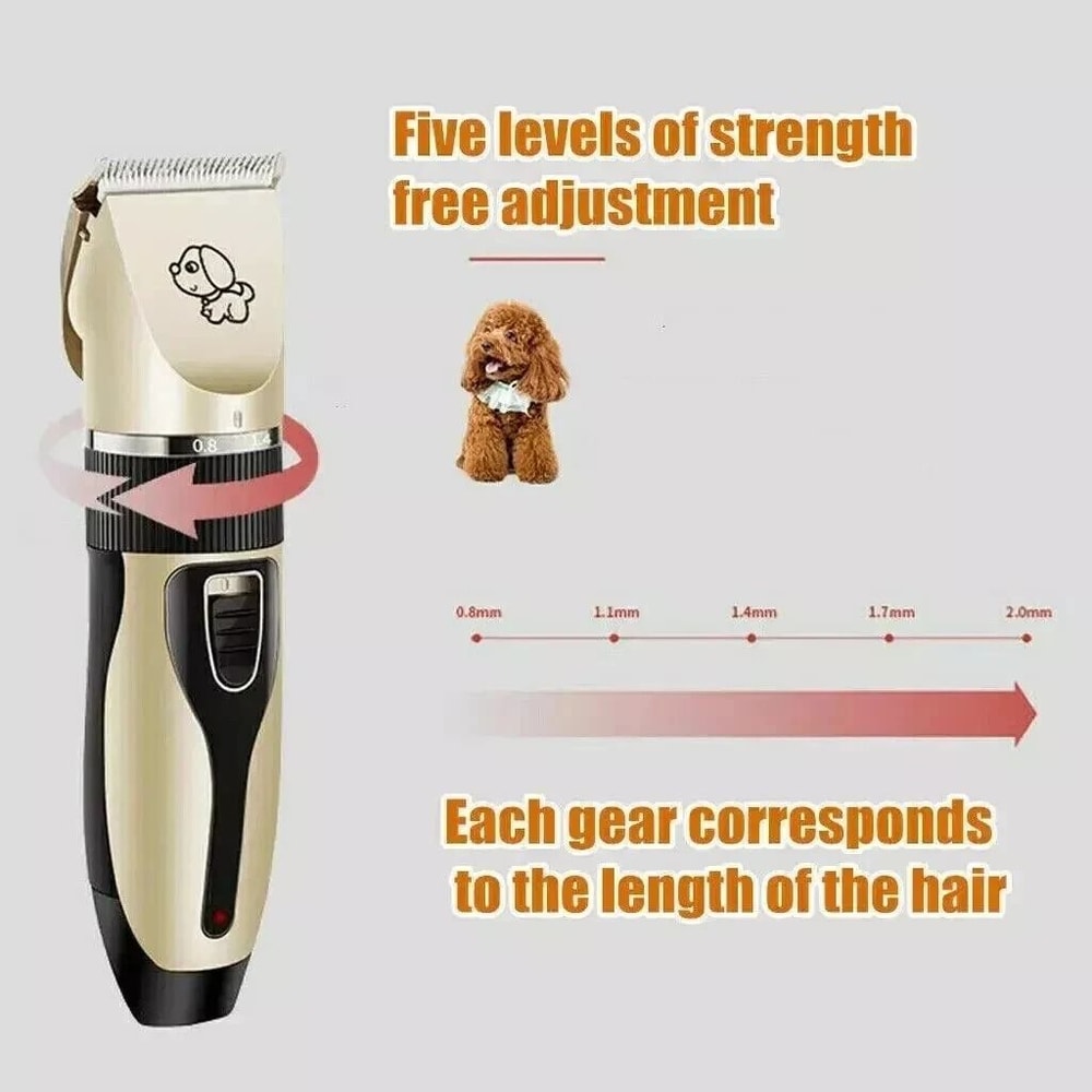 Rechargeable Cordless Electric Hair Clipper Trimmer Set Dog Cat Pet Grooming Kit For Effortless Gro 9