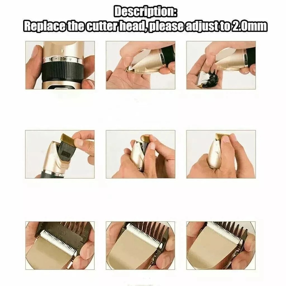 Rechargeable Cordless Electric Hair Clipper Trimmer Set Dog Cat Pet Grooming Kit For Effortless Gro 3