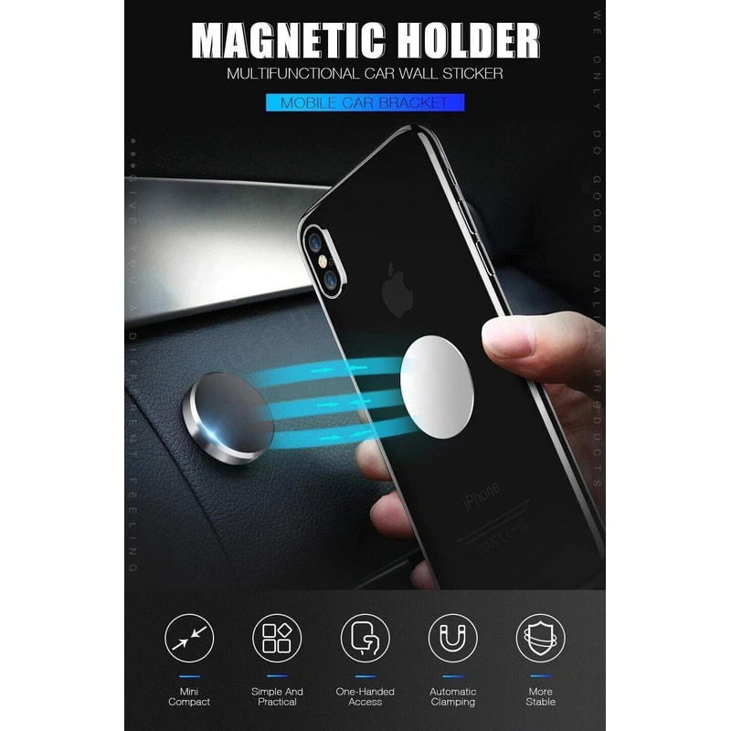 Magnetic Phone Holder Car Dashboard Mount Stand Compatible With Samsung Galaxy IPhone 5