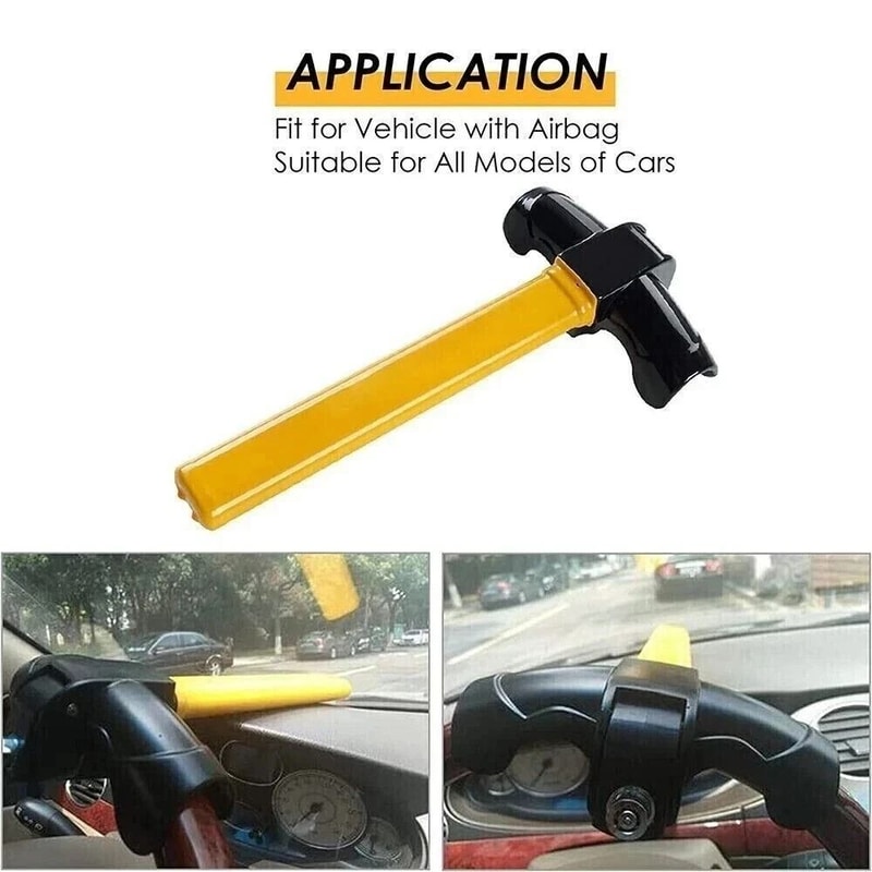 Universal Car Steering Wheel Lock Twin Hooks Anti Theft Secure Your Van Truck SUV With Ease 8